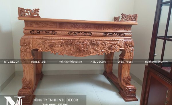 Bàn thờ gỗ tự nhiên giả cổ - hiện đại đẹp cao cấp nhất thị trường 2025