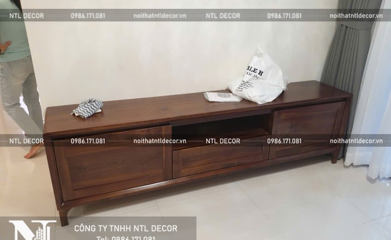 Kệ tivi gỗ tự nhiên - gỗ công nghiệp đẹp cho phòng khách