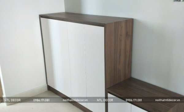 Mẫu tủ giày gỗ hiện đại bền đẹp giá tốt Sài Gòn
