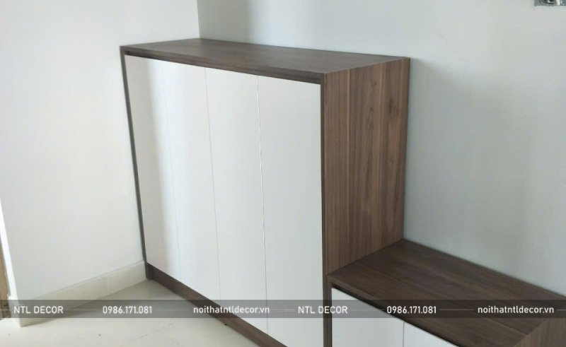 Mẫu tủ giày gỗ hiện đại bền đẹp giá tốt Sài Gòn